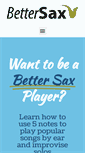 Mobile Screenshot of bettersax.com